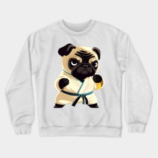 Pug dog knows karate Crewneck Sweatshirt